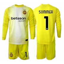 Inter Milan Yann Sommer #1 Keeper Uit tenue Kids 2025-26 Lange Mouwen (+ broek)