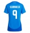 Italië Gianluca Scamacca #9 Thuis tenue Dames EK 2024 Korte Mouwen