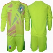 Italië Keeper Thuis tenue Kids EK 2024 Lange Mouwen (+ broek)