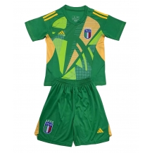Italië Keeper Uit tenue Kids EK 2024 Korte Mouwen (+ broek)