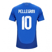 Italië Lorenzo Pellegrini #10 Thuis tenue EK 2024 Korte Mouwen