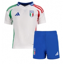 Italië Uit tenue Kids EK 2024 Korte Mouwen (+ broek)