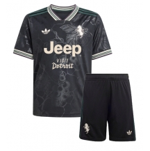 Juventus Derde tenue Kids 2025-26 Korte Mouwen (+ broek)