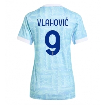 Juventus Dusan Vlahovic #9 Uit tenue Dames 2025-26 Korte Mouwen