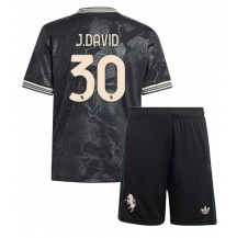 Juventus Jonathan David #30 Derde tenue Kids 2025-26 Korte Mouwen (+ broek)