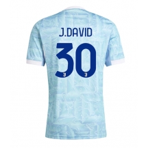Juventus Jonathan David #30 Uit tenue 2025-26 Korte Mouwen