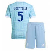 Juventus Manuel Locatelli #5 Uit tenue Kids 2025-26 Korte Mouwen (+ broek)