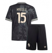 Juventus Pierre Kalulu #15 Derde tenue Kids 2025-26 Korte Mouwen (+ broek)