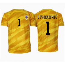 Kroatië Dominik Livakovic #1 Keeper Thuis tenue EK 2024 Korte Mouwen