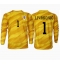 Kroatië Dominik Livakovic #1 Keeper Thuis tenue EK 2024 Lange Mouwen