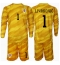 Kroatië Dominik Livakovic #1 Keeper Thuis tenue Kids EK 2024 Lange Mouwen (+ broek)