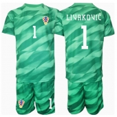 Kroatië Dominik Livakovic #1 Keeper Uit tenue Kids EK 2024 Korte Mouwen (+ broek)
