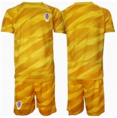 Kroatië Keeper Thuis tenue Kids EK 2024 Korte Mouwen (+ broek)