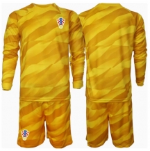 Kroatië Keeper Thuis tenue Kids EK 2024 Lange Mouwen (+ broek)