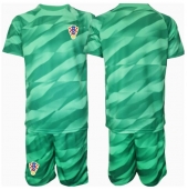 Kroatië Keeper Uit tenue Kids EK 2024 Korte Mouwen (+ broek)