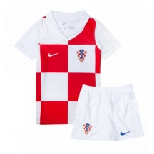 Kroatië Thuis tenue Kids EK 2024 Korte Mouwen (+ broek)