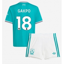 Liverpool Cody Gakpo #18 Derde tenue Kids 2025-26 Korte Mouwen (+ broek)