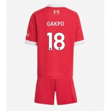 Liverpool Cody Gakpo #18 Thuis tenue Kids 2025-26 Korte Mouwen (+ broek)