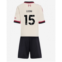 Liverpool Giovanni Leoni #15 Uit tenue Kids 2025-26 Korte Mouwen (+ broek)