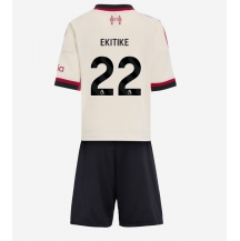 Liverpool Hugo Ekitike #22 Uit tenue Kids 2025-26 Korte Mouwen (+ broek)