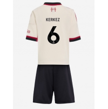 Liverpool Milos Kerkez #6 Uit tenue Kids 2025-26 Korte Mouwen (+ broek)