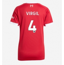 Liverpool Virgil van Dijk #4 Thuis tenue Dames 2025-26 Korte Mouwen