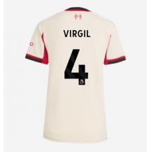 Liverpool Virgil van Dijk #4 Uit tenue Dames 2025-26 Korte Mouwen