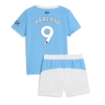 Manchester City Erling Haaland #9 Thuis tenue Kids 2025-26 Korte Mouwen (+ broek)
