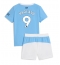 Manchester City Erling Haaland #9 Thuis tenue Kids 2025-26 Korte Mouwen (+ broek)