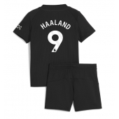 Manchester City Erling Haaland #9 Uit tenue Kids 2025-26 Korte Mouwen (+ broek)