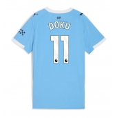 Manchester City Jeremy Doku #11 Thuis tenue Dames 2025-26 Korte Mouwen
