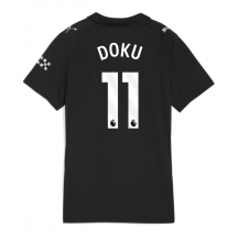 Manchester City Jeremy Doku #11 Uit tenue Dames 2025-26 Korte Mouwen