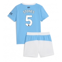 Manchester City John Stones #5 Thuis tenue Kids 2025-26 Korte Mouwen (+ broek)