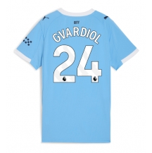 Manchester City Josko Gvardiol #24 Thuis tenue Dames 2025-26 Korte Mouwen
