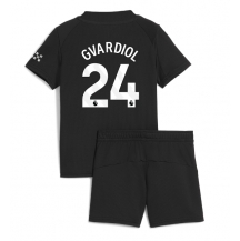 Manchester City Josko Gvardiol #24 Uit tenue Kids 2025-26 Korte Mouwen (+ broek)