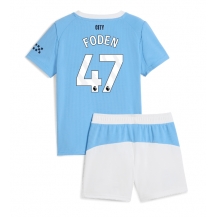 Manchester City Phil Foden #47 Thuis tenue Kids 2025-26 Korte Mouwen (+ broek)