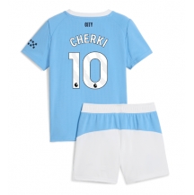 Manchester City Rayan Cherki #10 Thuis tenue Kids 2025-26 Korte Mouwen (+ broek)