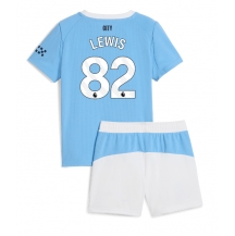 Manchester City Rico Lewis #82 Thuis tenue Kids 2025-26 Korte Mouwen (+ broek)