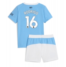 Manchester City Rodri Hernandez #16 Thuis tenue Kids 2025-26 Korte Mouwen (+ broek)