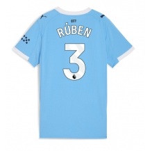Manchester City Ruben Dias #3 Thuis tenue Dames 2025-26 Korte Mouwen