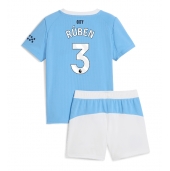 Manchester City Ruben Dias #3 Thuis tenue Kids 2025-26 Korte Mouwen (+ broek)