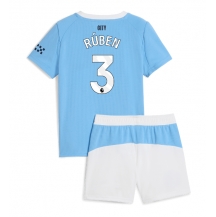 Manchester City Ruben Dias #3 Thuis tenue Kids 2025-26 Korte Mouwen (+ broek)