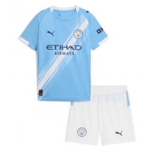 Manchester City Thuis tenue Kids 2025-26 Korte Mouwen (+ broek)