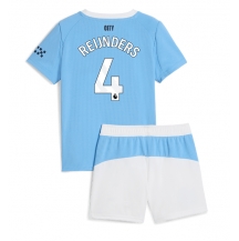 Manchester City Tijjani Reijnders #4 Thuis tenue Kids 2025-26 Korte Mouwen (+ broek)