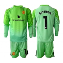 Manchester United Altay Bayindir #1 Keeper Derde tenue Kids 2025-26 Lange Mouwen (+ broek)