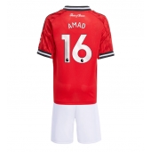 Manchester United Amad Diallo #16 Thuis tenue Kids 2025-26 Korte Mouwen (+ broek)