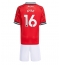 Manchester United Amad Diallo #16 Thuis tenue Kids 2025-26 Korte Mouwen (+ broek)
