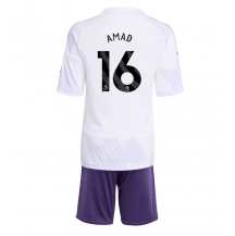 Manchester United Amad Diallo #16 Uit tenue Kids 2025-26 Korte Mouwen (+ broek)