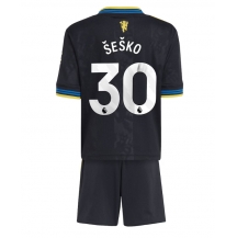 Manchester United Benjamin Sesko #30 Derde tenue Kids 2025-26 Korte Mouwen (+ broek)