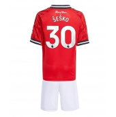 Manchester United Benjamin Sesko #30 Thuis tenue Kids 2025-26 Korte Mouwen (+ broek)